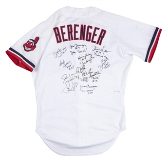 "Major League II" Movie Cast Signed & Inscribed Tom Berenger Cleveland Indians Jersey With 11 Signatures (JSA)